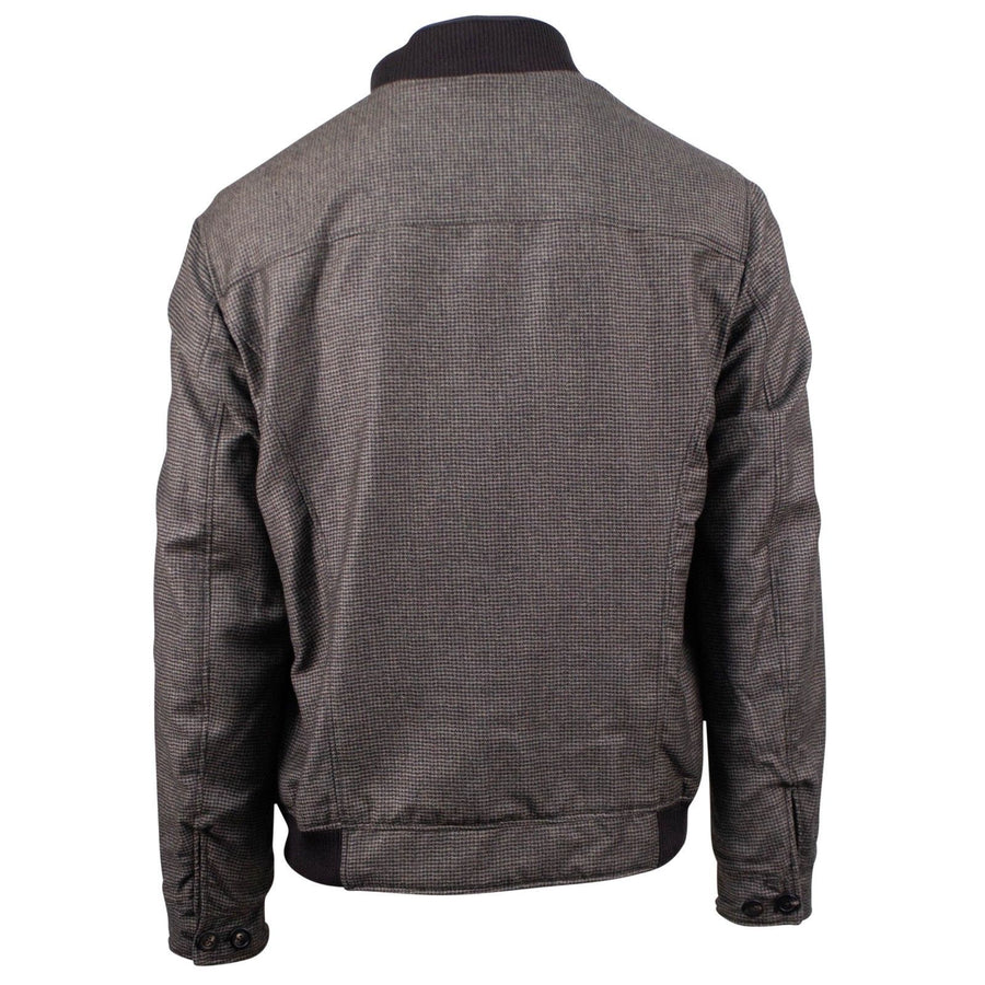 Leather Reversible Bomber Jacket - Brown