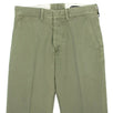 Cotton Button Fly Pants - Green