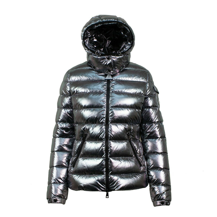 'Bady' Down Filled Quilted Puffer Coat - Silver