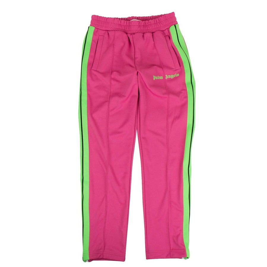 Bold Track Pants - Fuchsia Pink And Green
