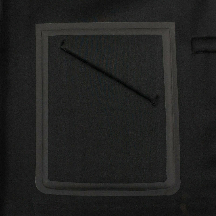 Oversize Scuba Button Front Jacket - Black / Orange