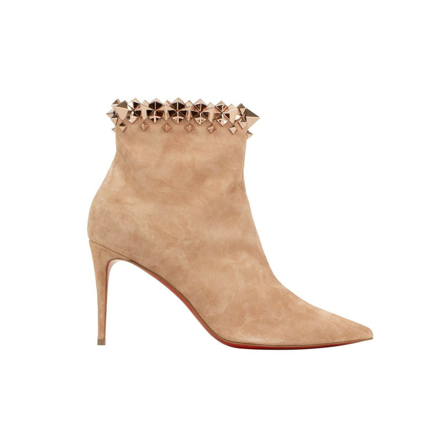 Suede 'Firmamma' 85 mm Booties - Nude