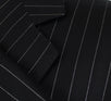Drop 6 Pin Striped Super 150's Wool 2 Button Suit - Black / White