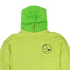 Layered French Terry Nylon Hoodie Sweatshirt - Neon Green
