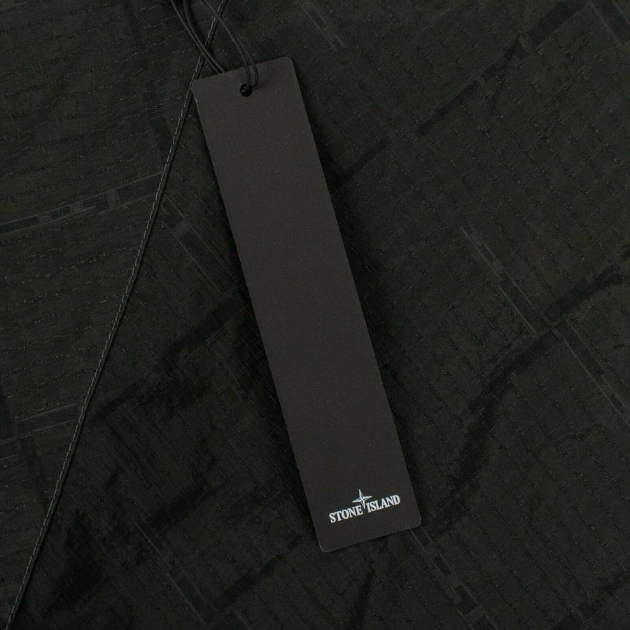 Nylon Check Print Jacquard Jacket - Black