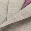 Drop 7 Plaid Two Button Suit - Beige