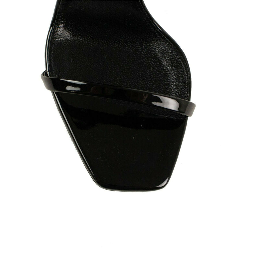 Patent Opyum Ankle Strap YSL Heel Pumps - Black