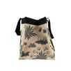 Cotton Leopard Print Large Beach Bag - Beige