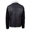 Sliced Worker Shearling Jacket - Black