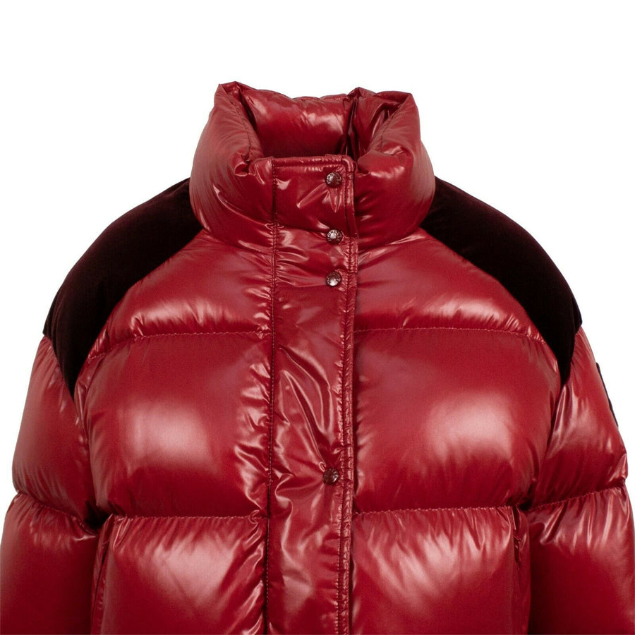 Chouette Down Filled Quilted Puffer Coat - Red
