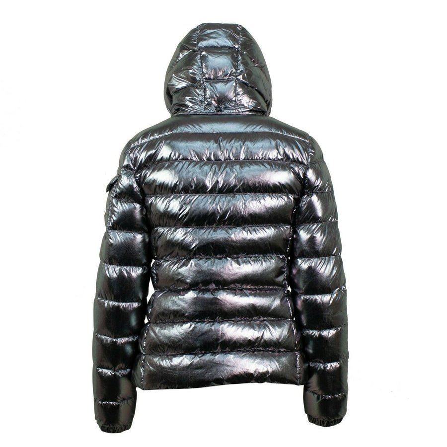 'Bady' Down Filled Quilted Puffer Coat - Silver