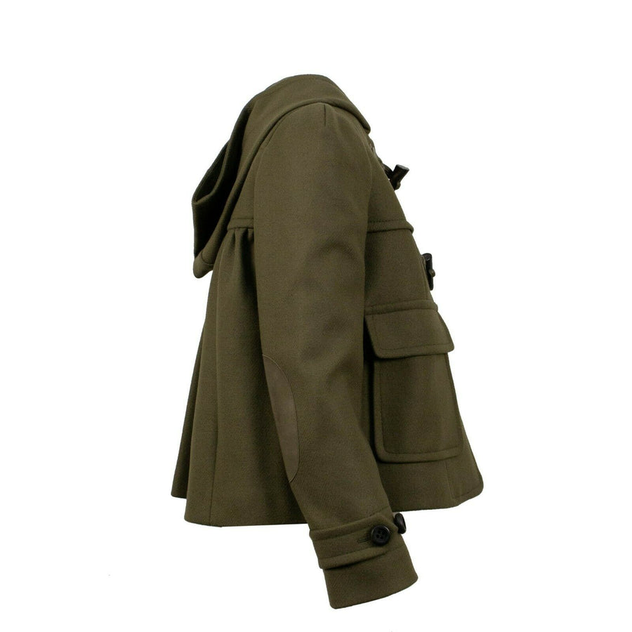 Wool Safari Flare Jacket - Hunter Green