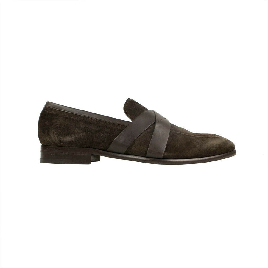 Criss-Cross Penny Loafer - Brown
