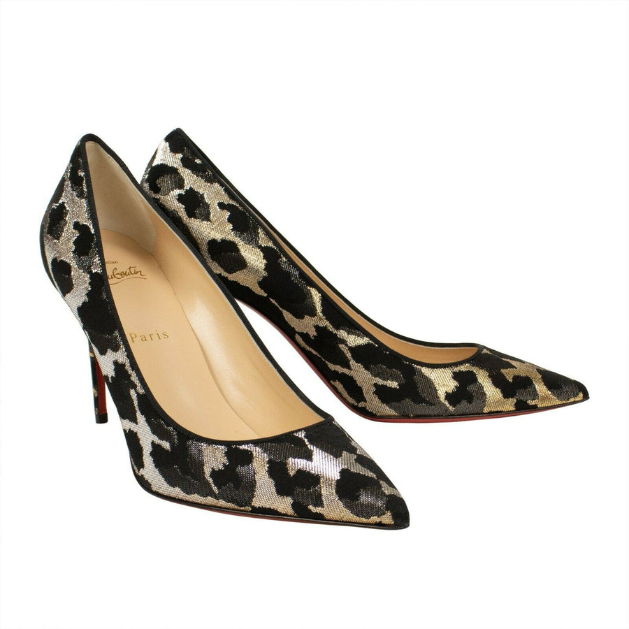 Feline Decollete Pumps - Black / Gold