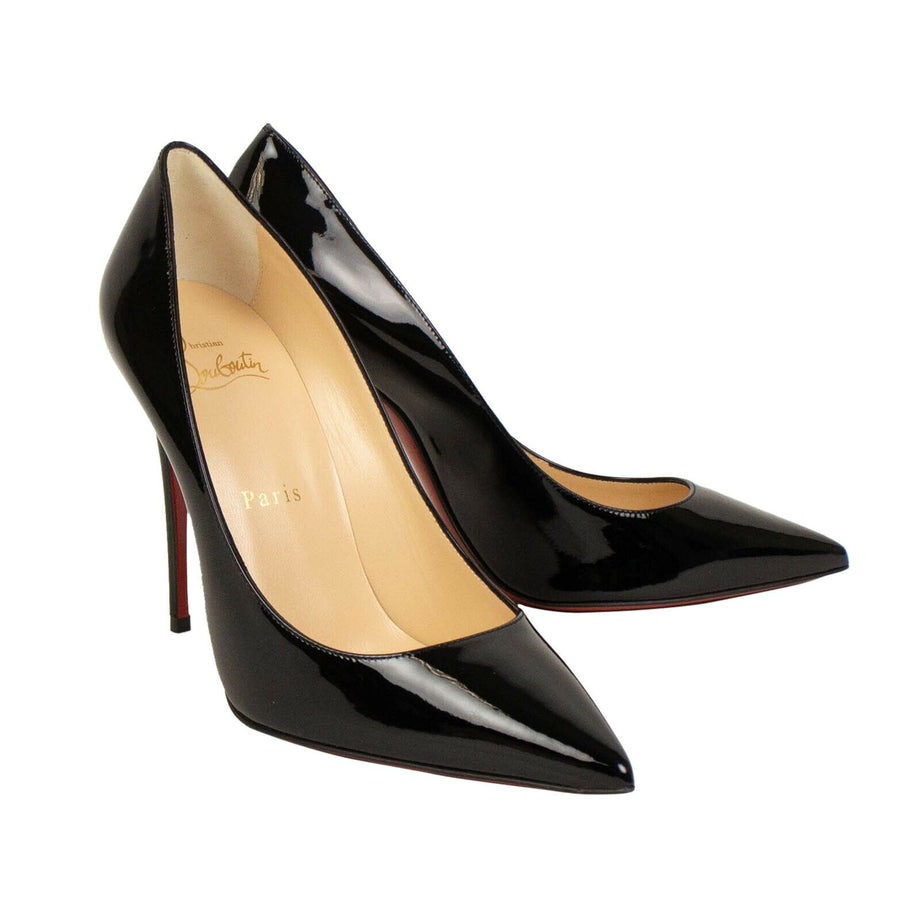 'Kate' 100mm Leather Heels - Black