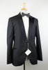 Wool Blend Satin Tuxedo Suit - Charcoal Gray