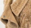 Shearling Leather Jacket Vest - Brown