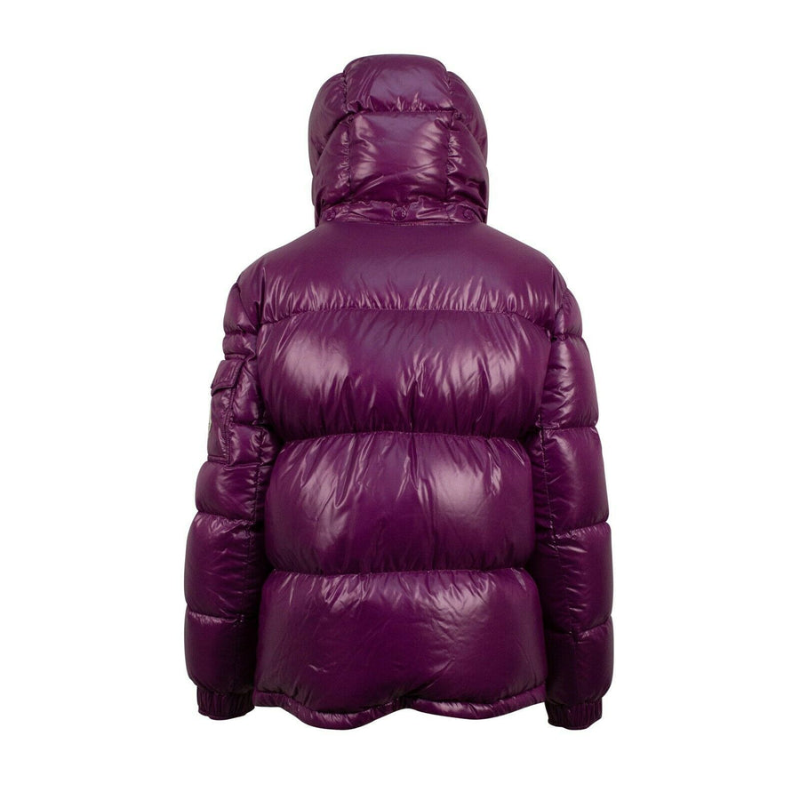 'Wilson' Down Filled Quilted Puffer Coat - Purple
