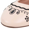 Leather Stitched Detailing Flats - Light Pink