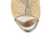 'Violas' Mesh Mule Heels - Silver