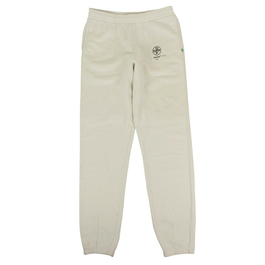 Cotton Back Print Pants - White