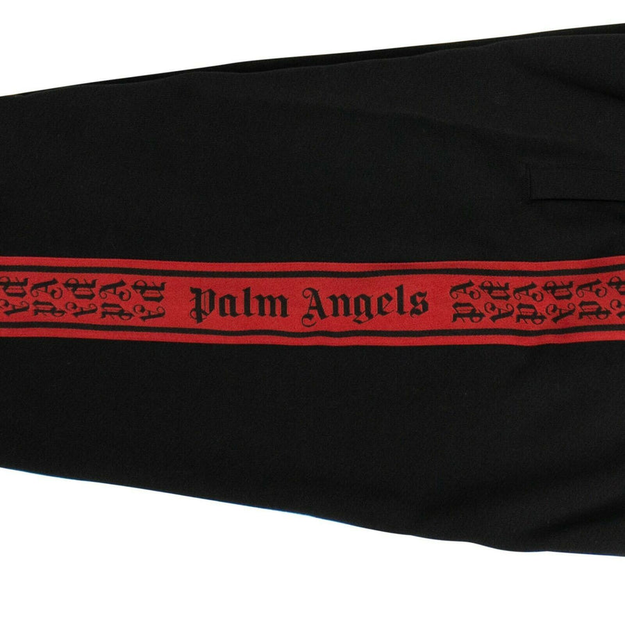 Cotton Side Tape Jogging Pants - Black