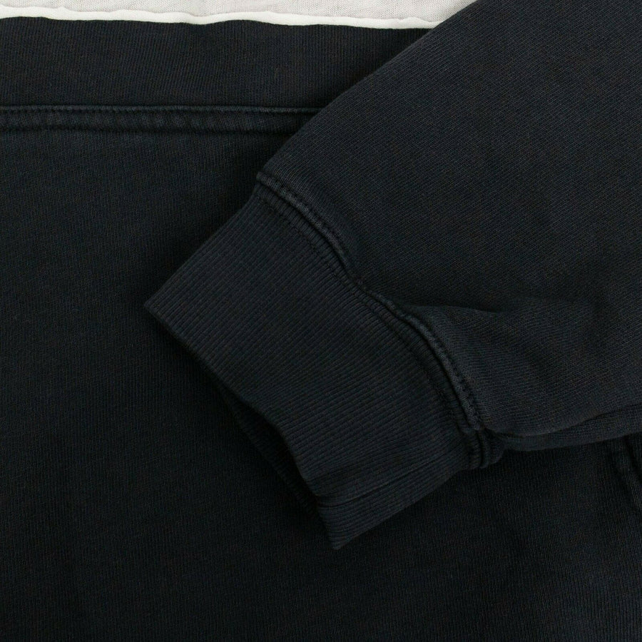 Cotton Gray Graphic Mountain Patch Hooded Sweatshirt - Gray