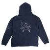 Embroidered Logo Hoodie Sweatshirt - Navy Blue