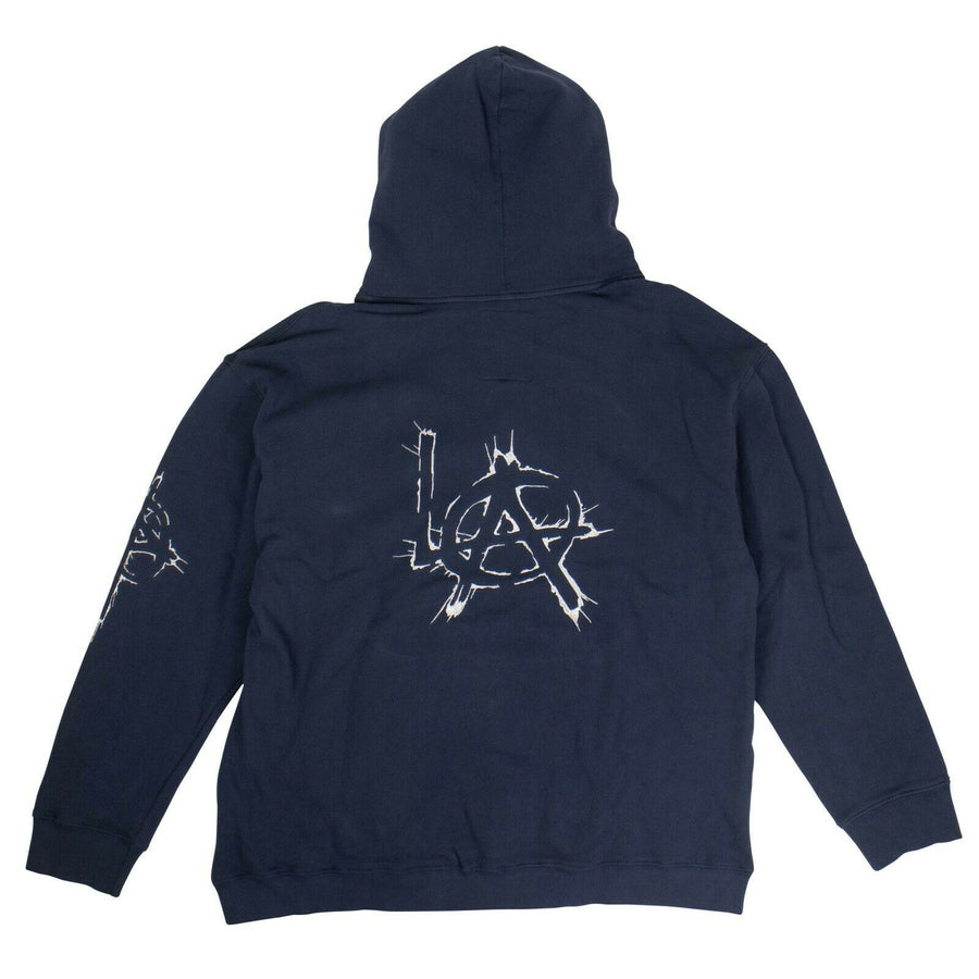 Embroidered Logo Hoodie Sweatshirt - Navy Blue