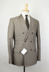 Herringbone Cotton Double Breasted Suit - Taupe Gray