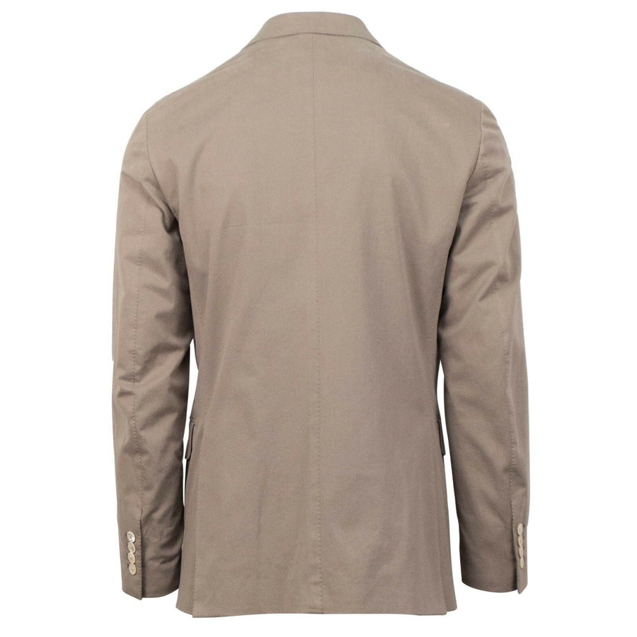 Drop 8 Cotton Blend Double Breasted Slim Fit Suit - Tan