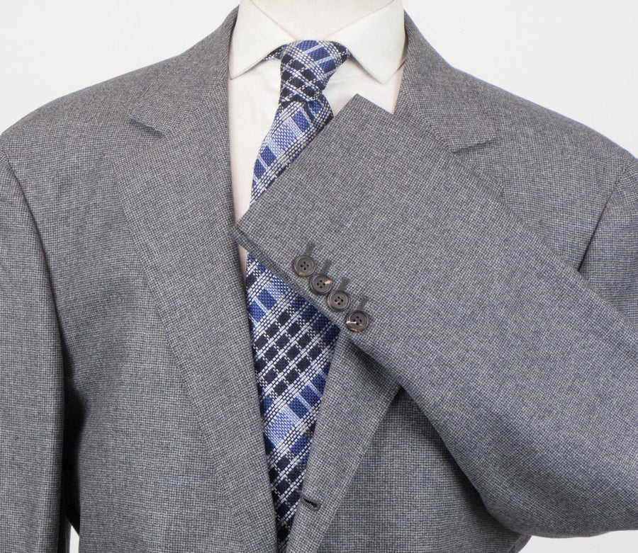 Cashmere Blend Houndstooth 3/2 Button Sport Coat - Gray