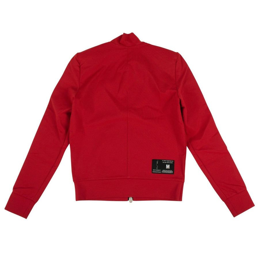 Viscose Blend Stripe On Sleeves Track Jacket - Red