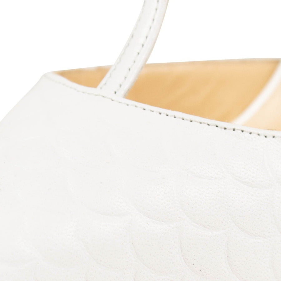 Kadreyana 100mm Caged Sandal Pumps - White