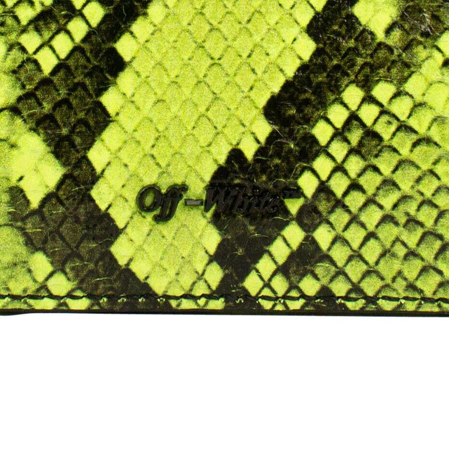 Snakeskin 'Binder Clip' Cross-Body Bag - Green