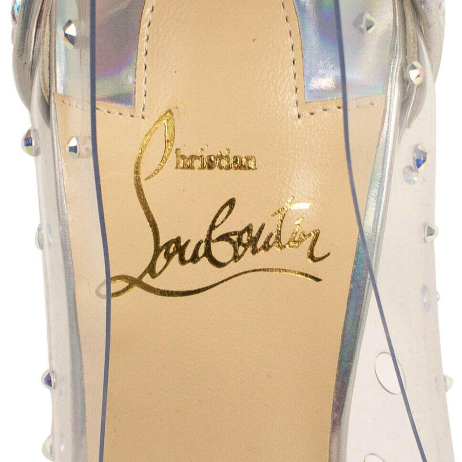 Degrastrass Pvc & Sequins 100mm Crystal Pumps - Clear / Silver