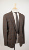 Cashmere Blend Check 3/2 Button Sport Coat - Brown