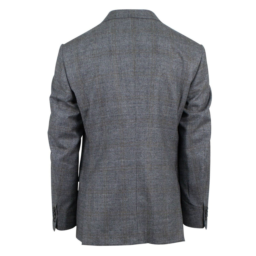Glen Check Cashmere Blend Double-Breasted Suit - Gray