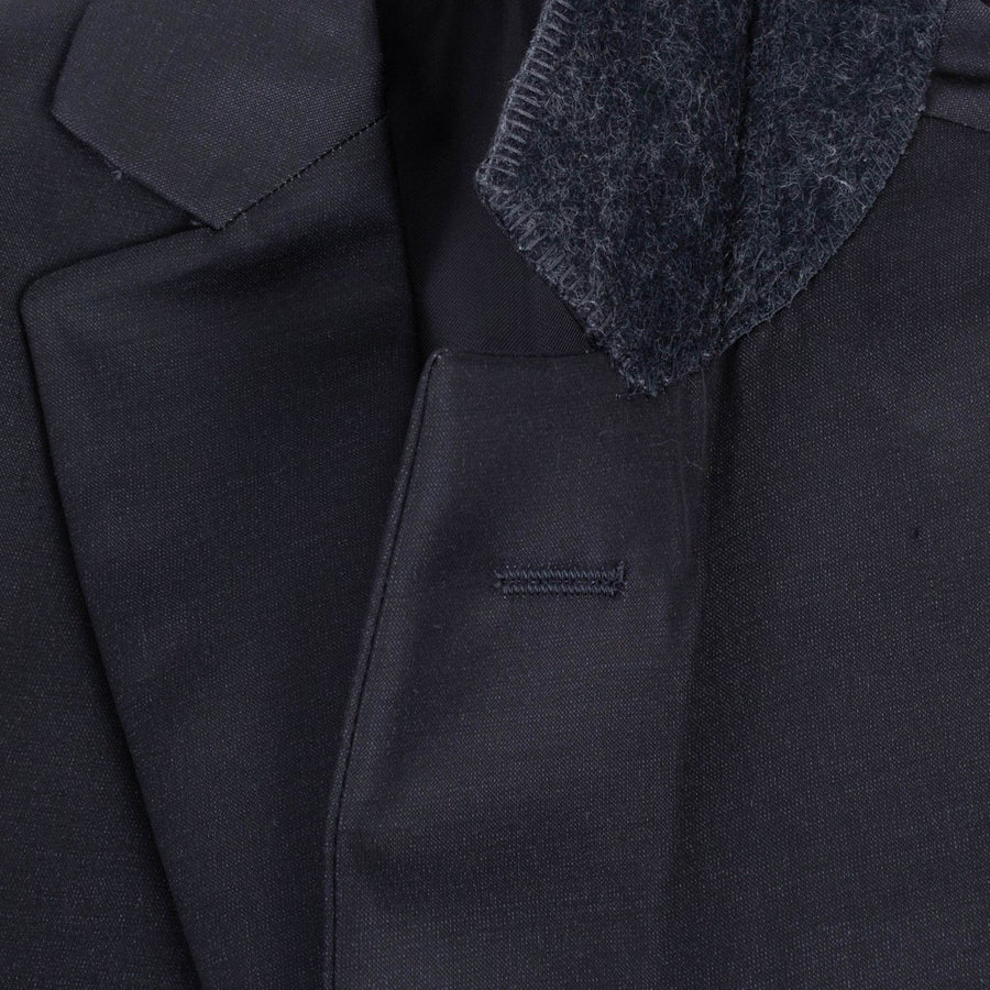 Drop 8 Wool Blend Solid Two Button Suit - Black
