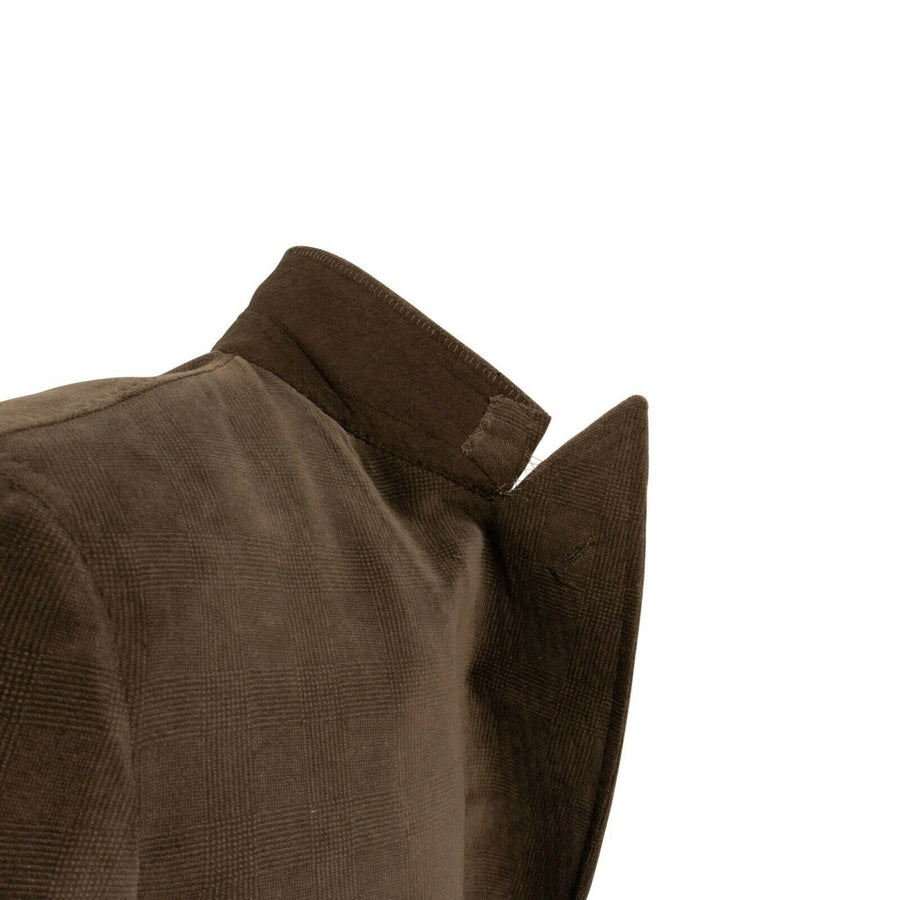 Drop 8 Velvet Cotton Plaid Double Breasted Sport Coat - Brown