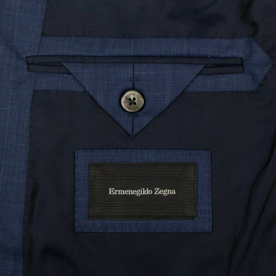 Wool Blend Suit - Dark Blue