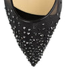 Follies Strass Studded Mesh Flats - Black