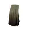 Wool Pleated Above Knee Length  Skirt - Gray / Brown