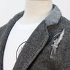 Wool-Silk No Button Distressed Sport Coat - Gray