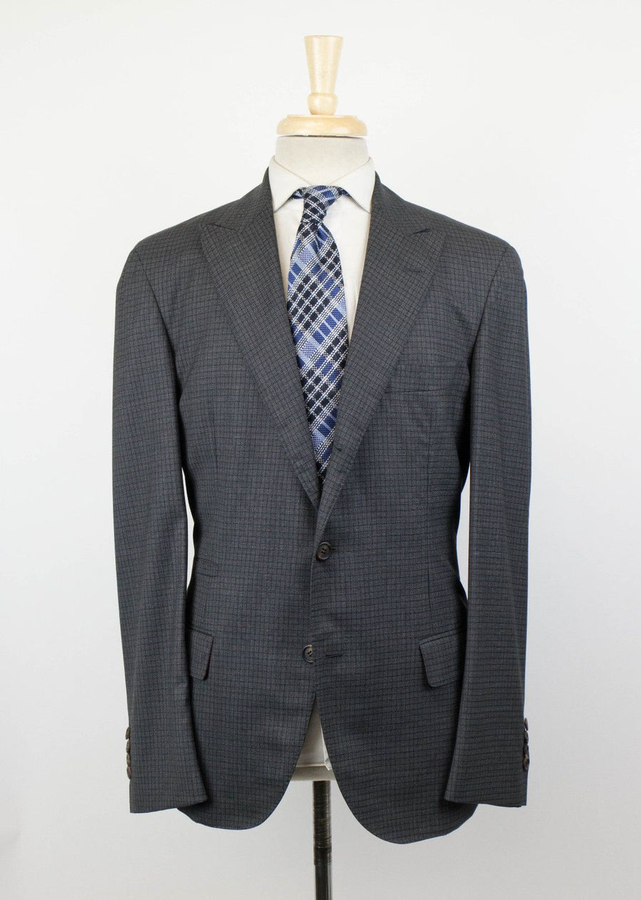 Graph Check Wool 3/2 Button Sport Coat - Gray