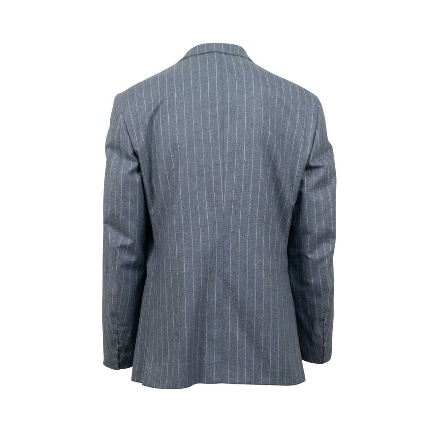 Drop 7 3 Roll 2 Button Trim Fit Wool Suit - Blue