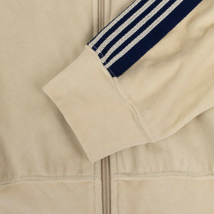 Velour Side Striped Track Jacket - Beige