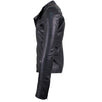 Vintage Goat Leather Biker Jacket - Black