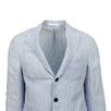 Drop 8 Striped 3 Roll 2 Button Linen Sport Coat - Light Blue