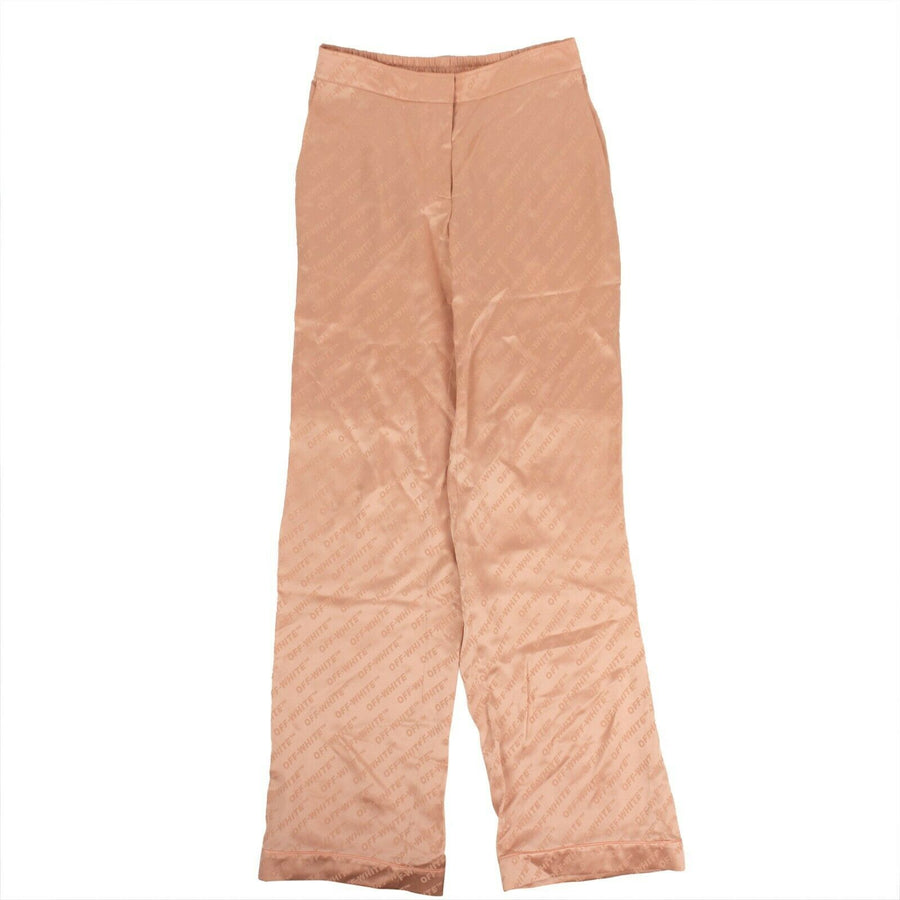 Acetate Blend Monogram Trouser Pants - Nude Pink